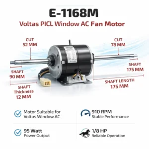 E-1168M Voltas PICL Window AC Fan Motor