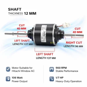 Hitachi PICL Window AC Fan Motor
