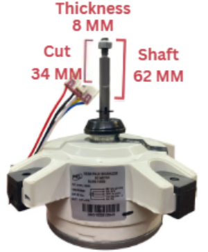 Universal (CW) PICL Outdoor AC Fan Motor - Image 3